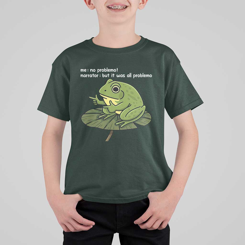 Funny Frog T Shirt For Kid Me No Problemo Narrator But It Was All Problemo - Wonder Print Shop