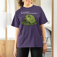 Funny Frog T Shirt For Women Me No Problemo Narrator But It Was All Problemo - Wonder Print Shop