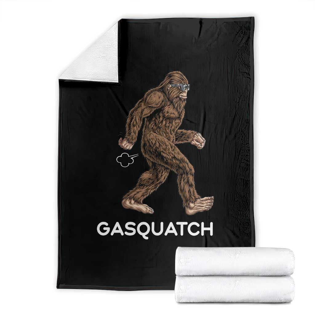 Funny Bigfoot Throw Blanket Gasquatch Gassy Sasquatch Fart Meme