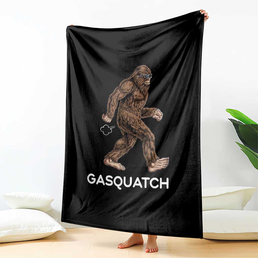 Funny Bigfoot Throw Blanket Gasquatch Gassy Sasquatch Fart Meme