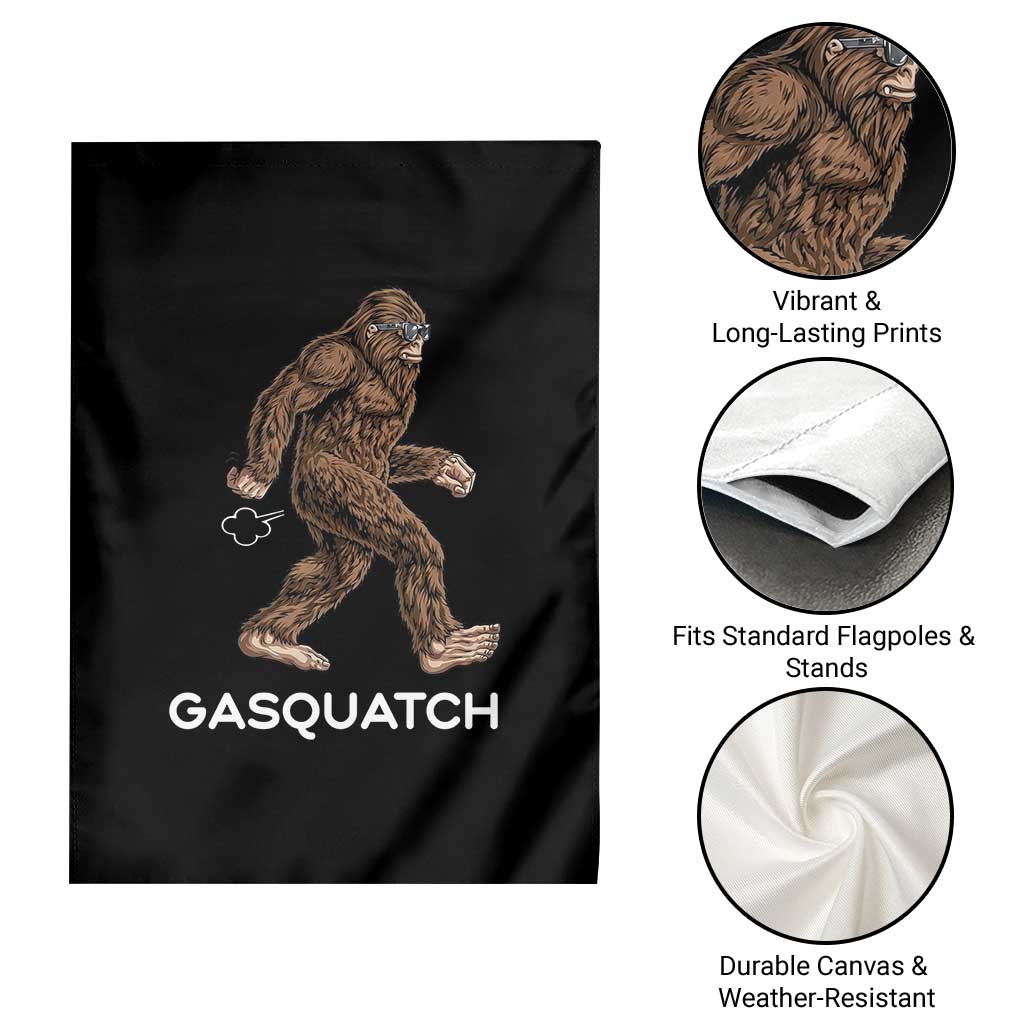 Funny Bigfoot Garden Flag Gasquatch Gassy Sasquatch Fart Meme