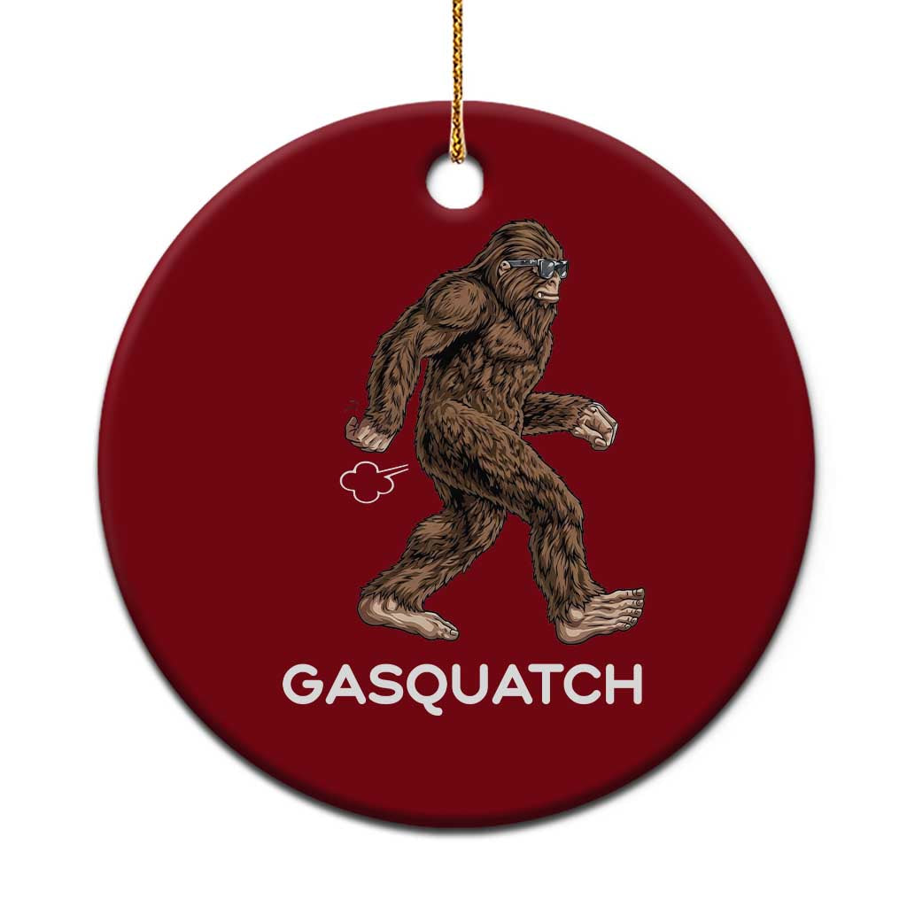 Funny Bigfoot Ceramic Ornament Gasquatch Gassy Sasquatch Fart Meme