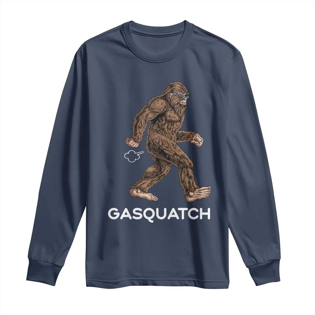 Funny Bigfoot Long Sleeve Shirt Gasquatch Gassy Sasquatch Fart Meme