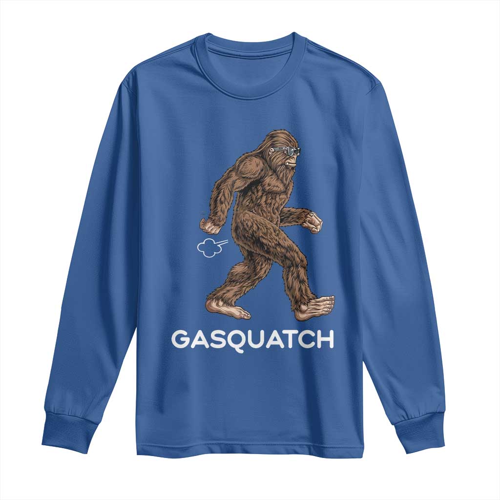 Funny Bigfoot Long Sleeve Shirt Gasquatch Gassy Sasquatch Fart Meme