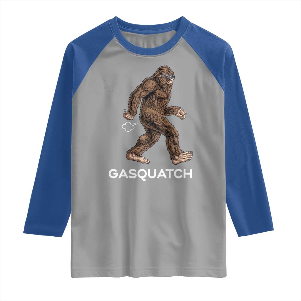 Funny Bigfoot Raglan Shirt Gasquatch Gassy Sasquatch Fart Meme
