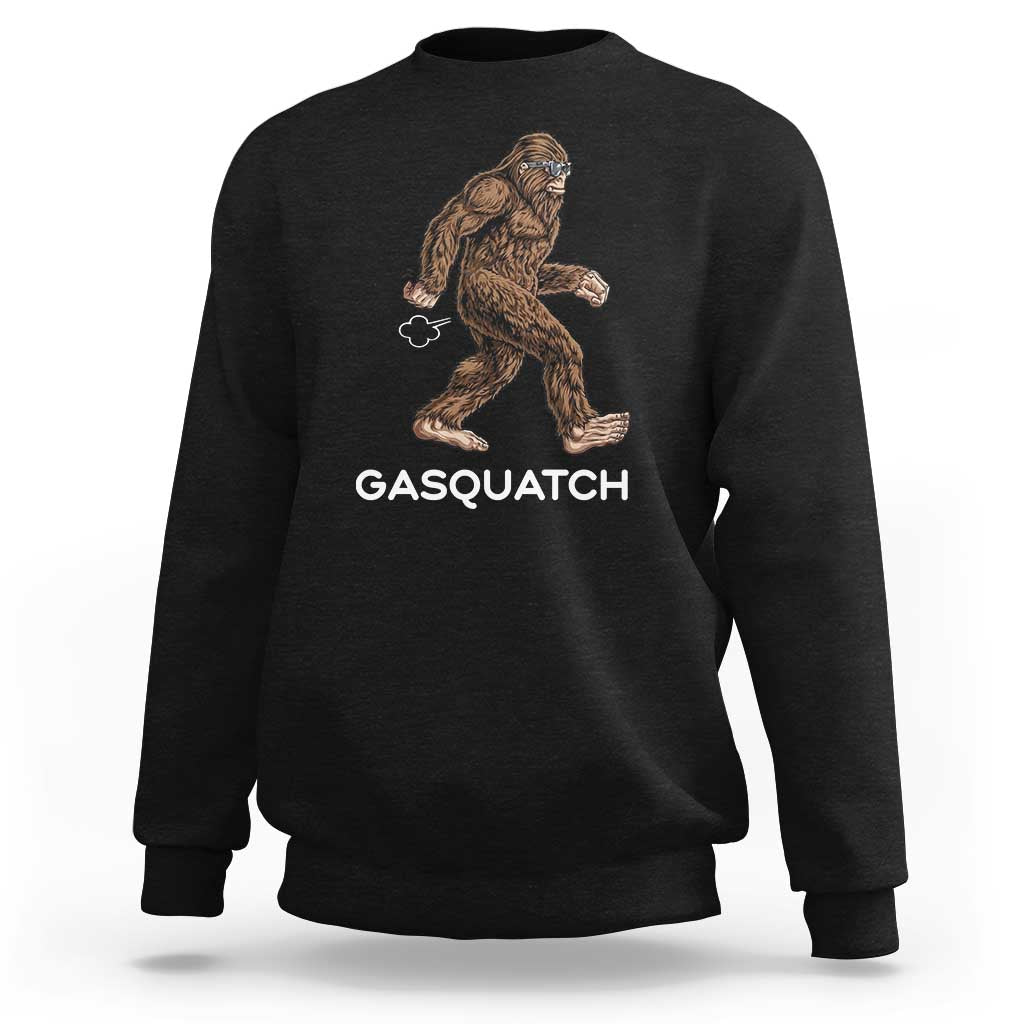 Funny Bigfoot Sweatshirt Gasquatch Gassy Sasquatch Fart Meme