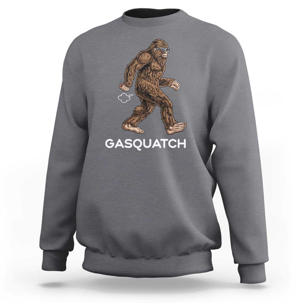 Funny Bigfoot Sweatshirt Gasquatch Gassy Sasquatch Fart Meme