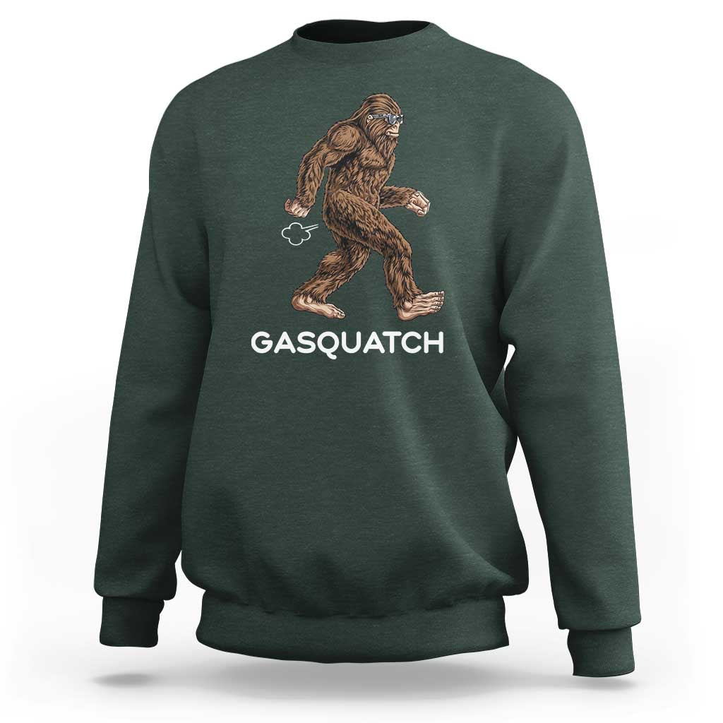 Funny Bigfoot Sweatshirt Gasquatch Gassy Sasquatch Fart Meme