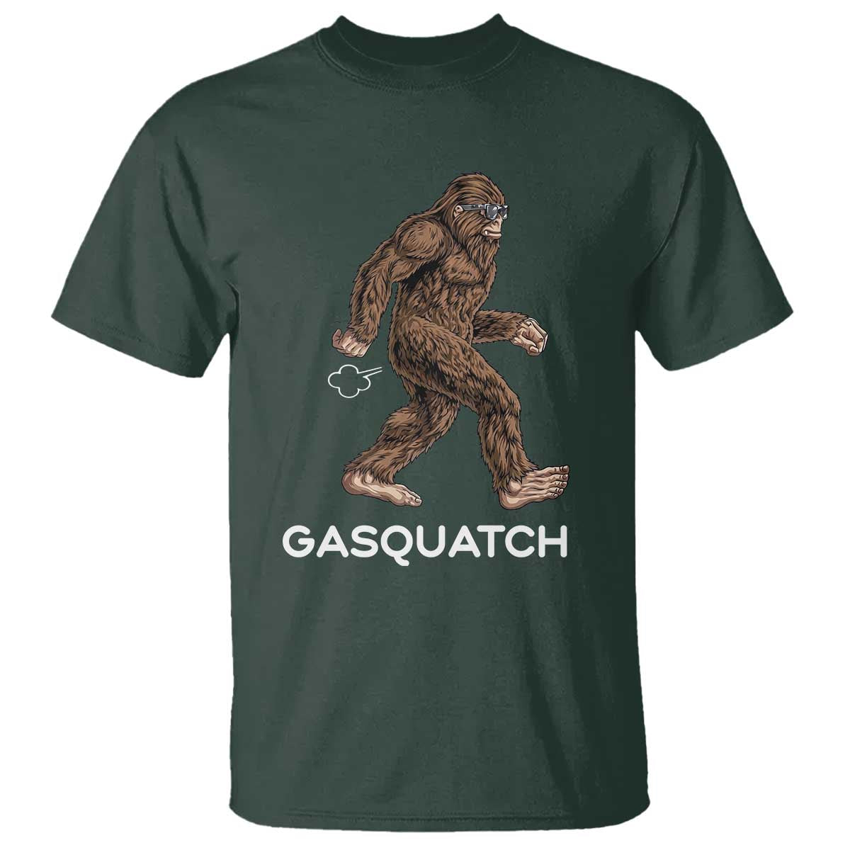 Funny Bigfoot T Shirt Gasquatch Gassy Sasquatch Fart Meme