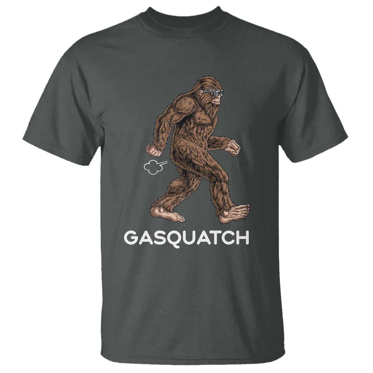 Funny Bigfoot T Shirt Gasquatch Gassy Sasquatch Fart Meme