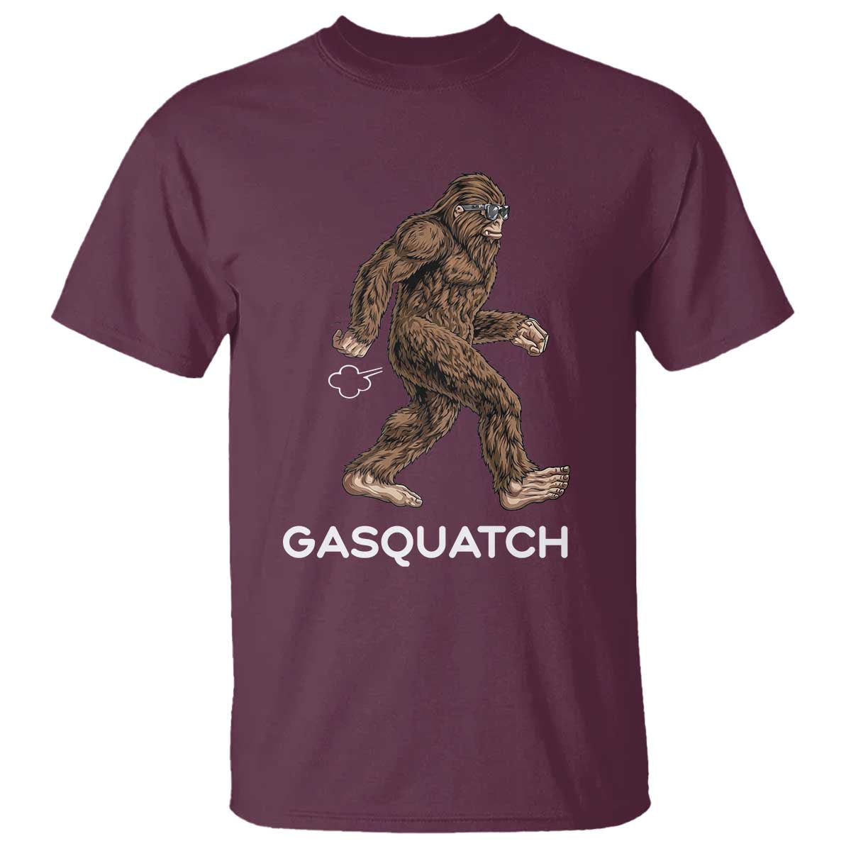 Funny Bigfoot T Shirt Gasquatch Gassy Sasquatch Fart Meme