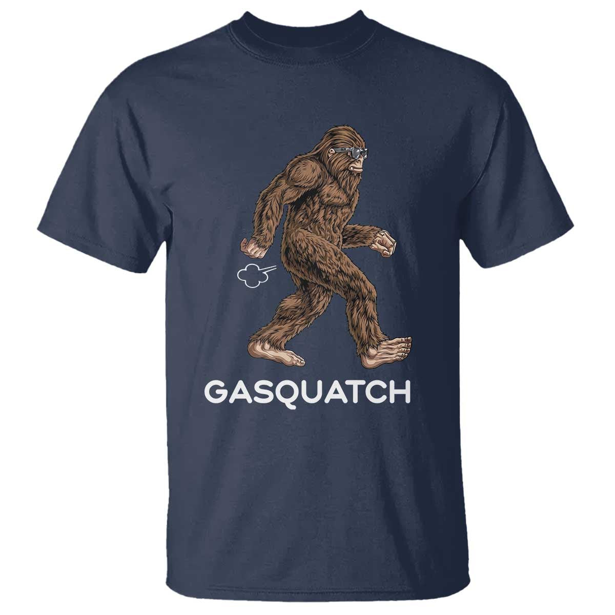 Funny Bigfoot T Shirt Gasquatch Gassy Sasquatch Fart Meme