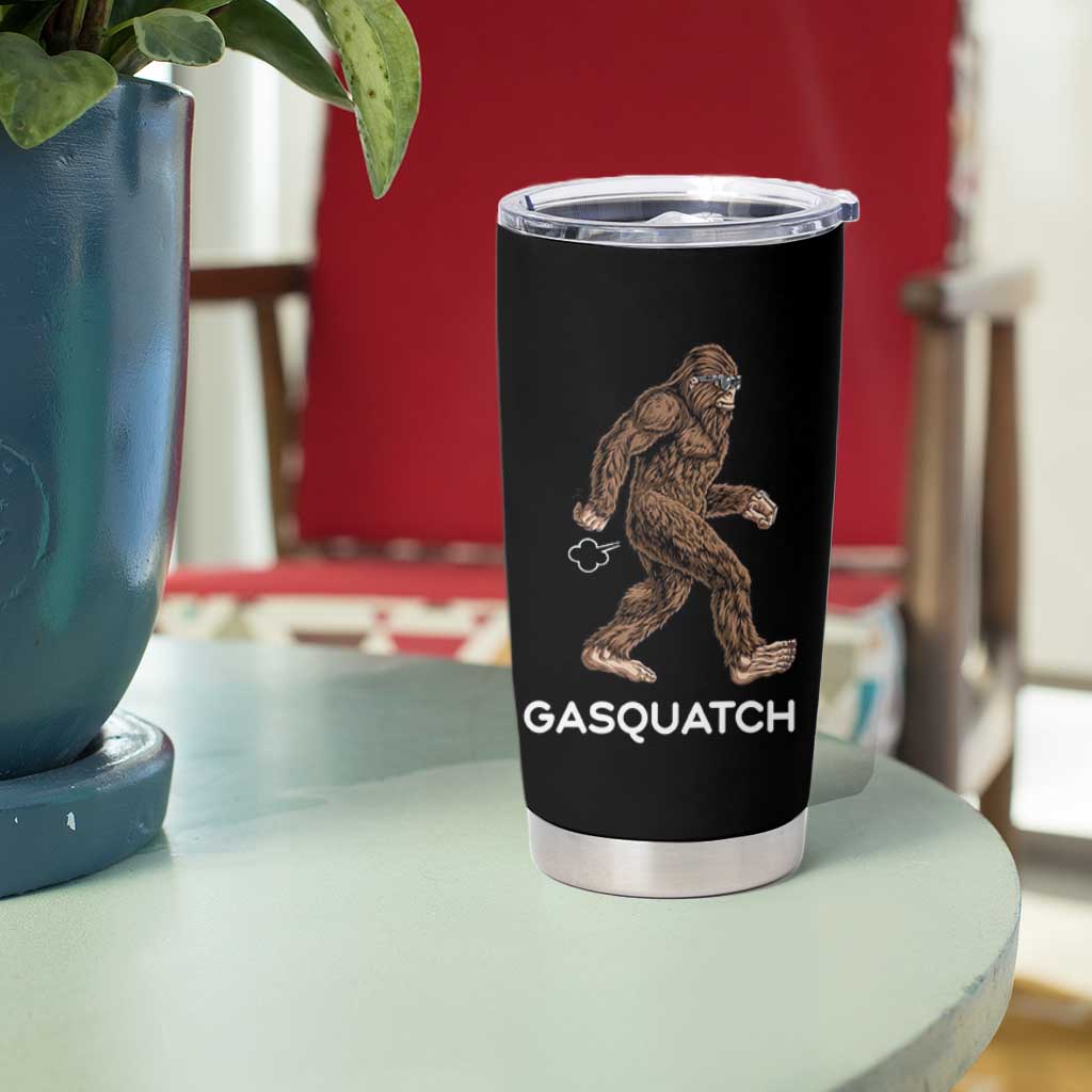 Funny Bigfoot Tumbler Cup Gasquatch Gassy Sasquatch Fart Meme