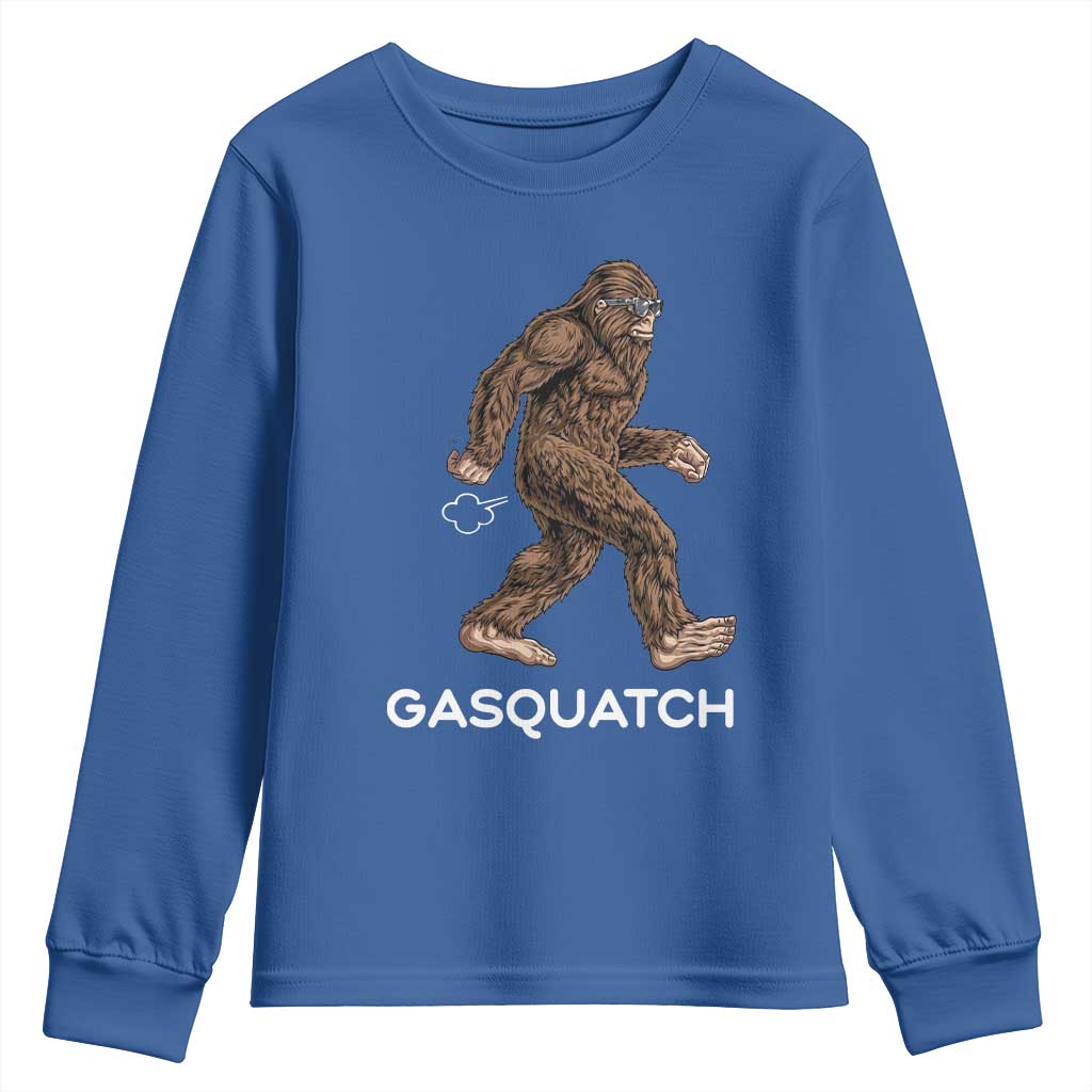 Funny Bigfoot Youth Sweatshirt Gasquatch Gassy Sasquatch Fart Meme