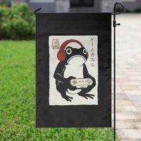 Japanese Gamer Frog Garden Flag Boys Funny Vintage Gaming - Wonder Print Shop