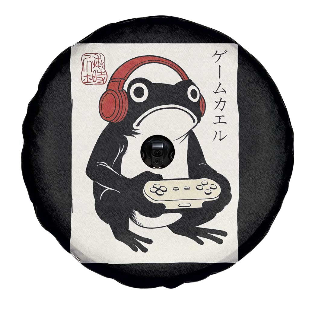 Japanese Gamer Frog Spare Tire Cover Boys Funny Vintage Gaming - Wonder Print Shop