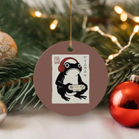 Japanese Gamer Frog Ceramic Ornament Boys Funny Vintage Gaming - Wonder Print Shop