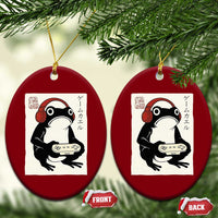 Japanese Gamer Frog Ceramic Ornament Boys Funny Vintage Gaming - Wonder Print Shop