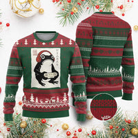 Japanese Gamer Frog Ugly Christmas Sweater Boys Funny Vintage Gaming - Wonder Print Shop