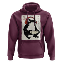 Japanese Gamer Frog Hoodie Boys Funny Vintage Gaming - Wonder Print Shop