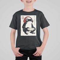 Japanese Gamer Frog T Shirt For Kid Boys Funny Vintage Gaming - Wonder Print Shop