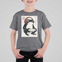 Japanese Gamer Frog T Shirt For Kid Boys Funny Vintage Gaming - Wonder Print Shop