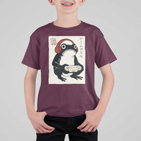 Japanese Gamer Frog T Shirt For Kid Boys Funny Vintage Gaming - Wonder Print Shop