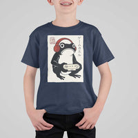 Japanese Gamer Frog T Shirt For Kid Boys Funny Vintage Gaming - Wonder Print Shop