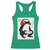 Japanese Gamer Frog Racerback Tank Top Boys Funny Vintage Gaming - Wonder Print Shop