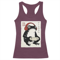 Japanese Gamer Frog Racerback Tank Top Boys Funny Vintage Gaming - Wonder Print Shop