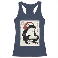 Japanese Gamer Frog Racerback Tank Top Boys Funny Vintage Gaming - Wonder Print Shop