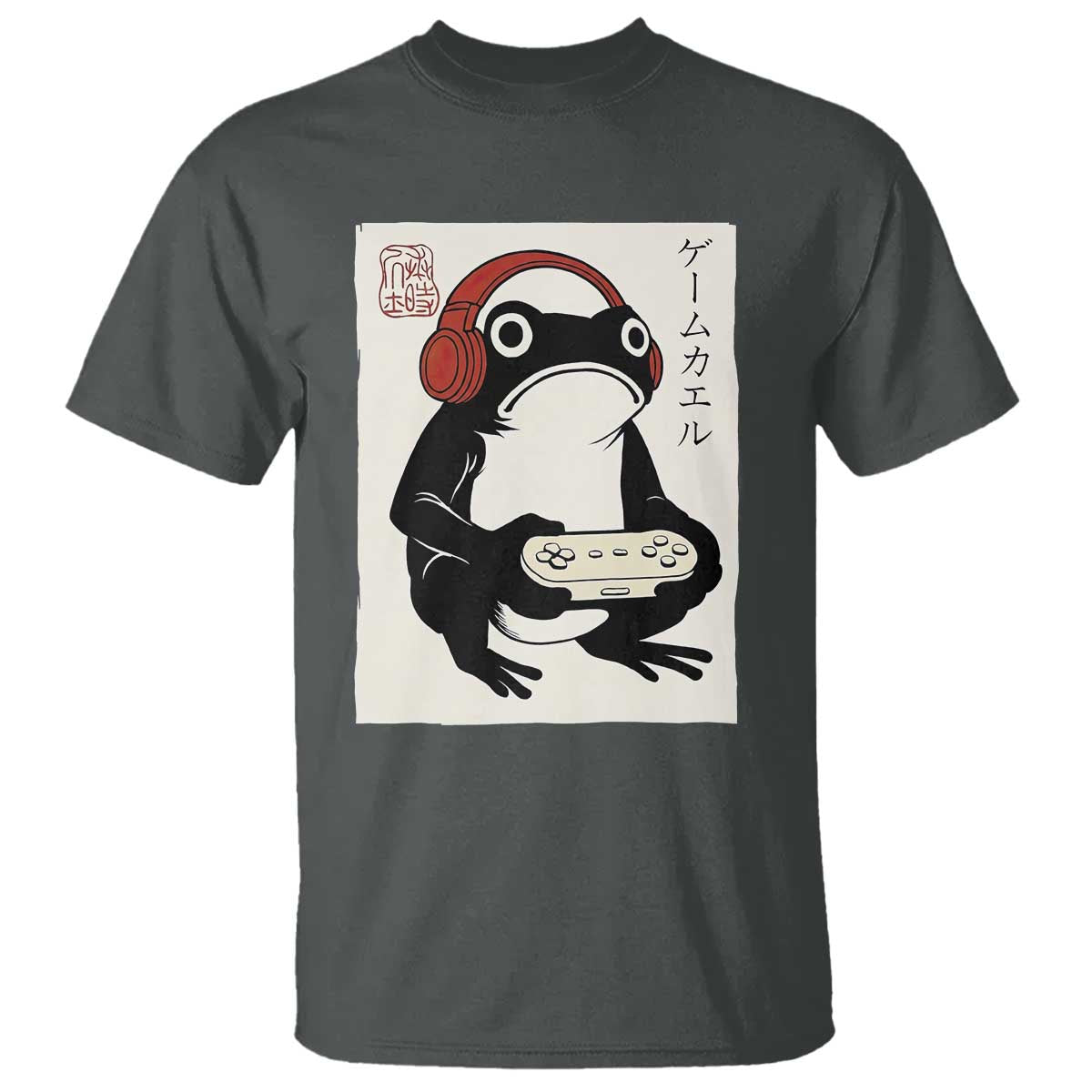 Japanese Gamer Frog T Shirt Boys Funny Vintage Gaming - Wonder Print Shop