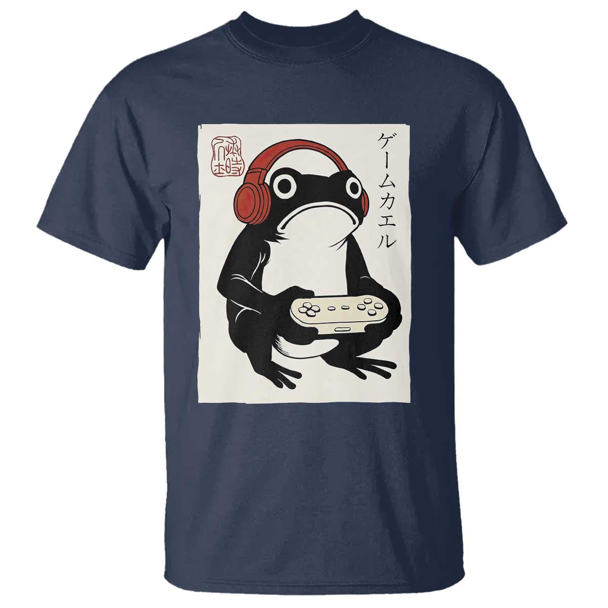 Japanese Gamer Frog T Shirt Boys Funny Vintage Gaming - Wonder Print Shop
