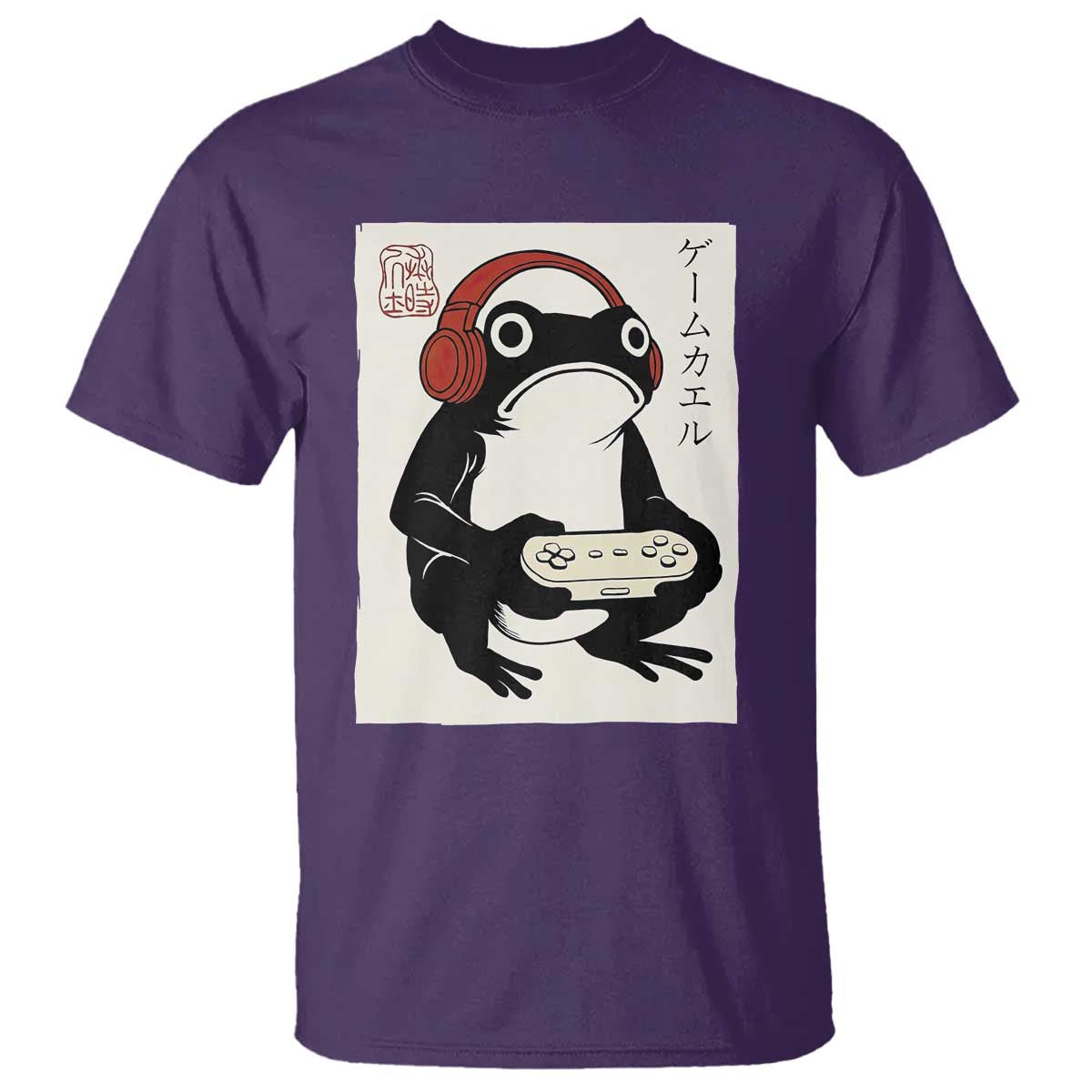Japanese Gamer Frog T Shirt Boys Funny Vintage Gaming - Wonder Print Shop