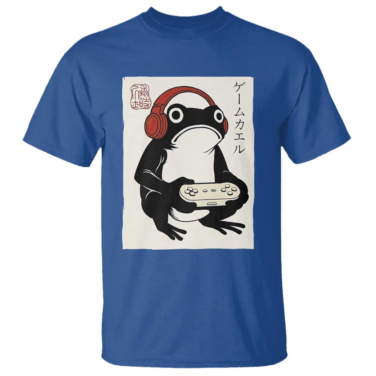 Japanese Gamer Frog T Shirt Boys Funny Vintage Gaming - Wonder Print Shop