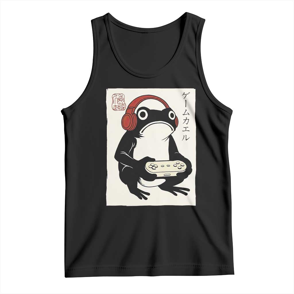 Japanese Gamer Frog Tank Top Boys Funny Vintage Gaming - Wonder Print Shop