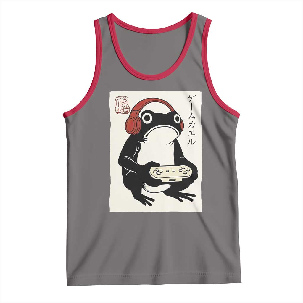 Japanese Gamer Frog Tank Top Boys Funny Vintage Gaming - Wonder Print Shop