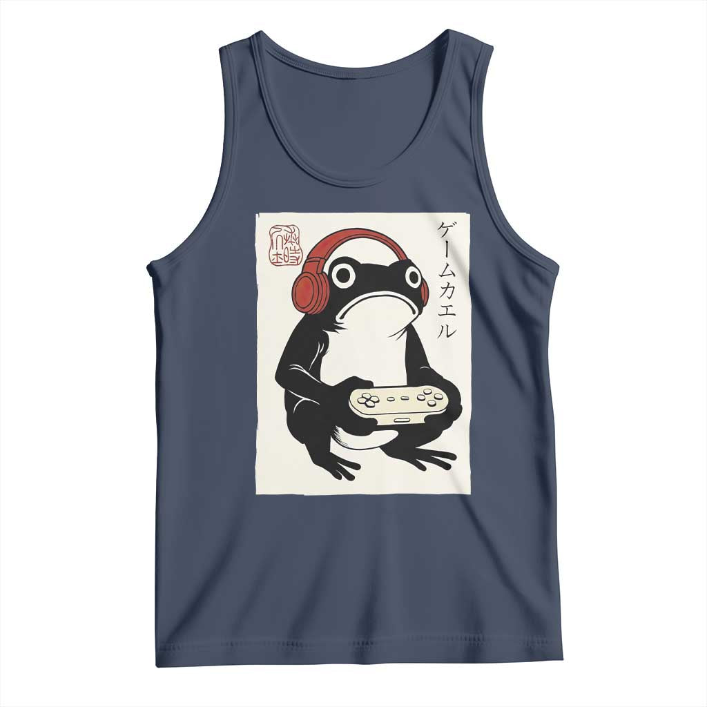 Japanese Gamer Frog Tank Top Boys Funny Vintage Gaming - Wonder Print Shop