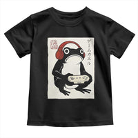 Japanese Gamer Frog Toddler T Shirt Boys Funny Vintage Gaming - Wonder Print Shop