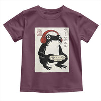 Japanese Gamer Frog Toddler T Shirt Boys Funny Vintage Gaming - Wonder Print Shop