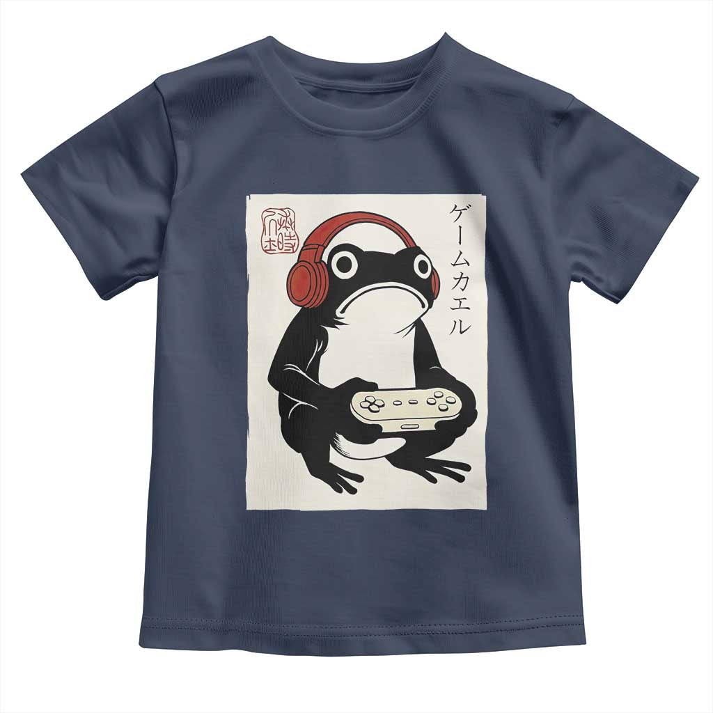 Japanese Gamer Frog Toddler T Shirt Boys Funny Vintage Gaming - Wonder Print Shop