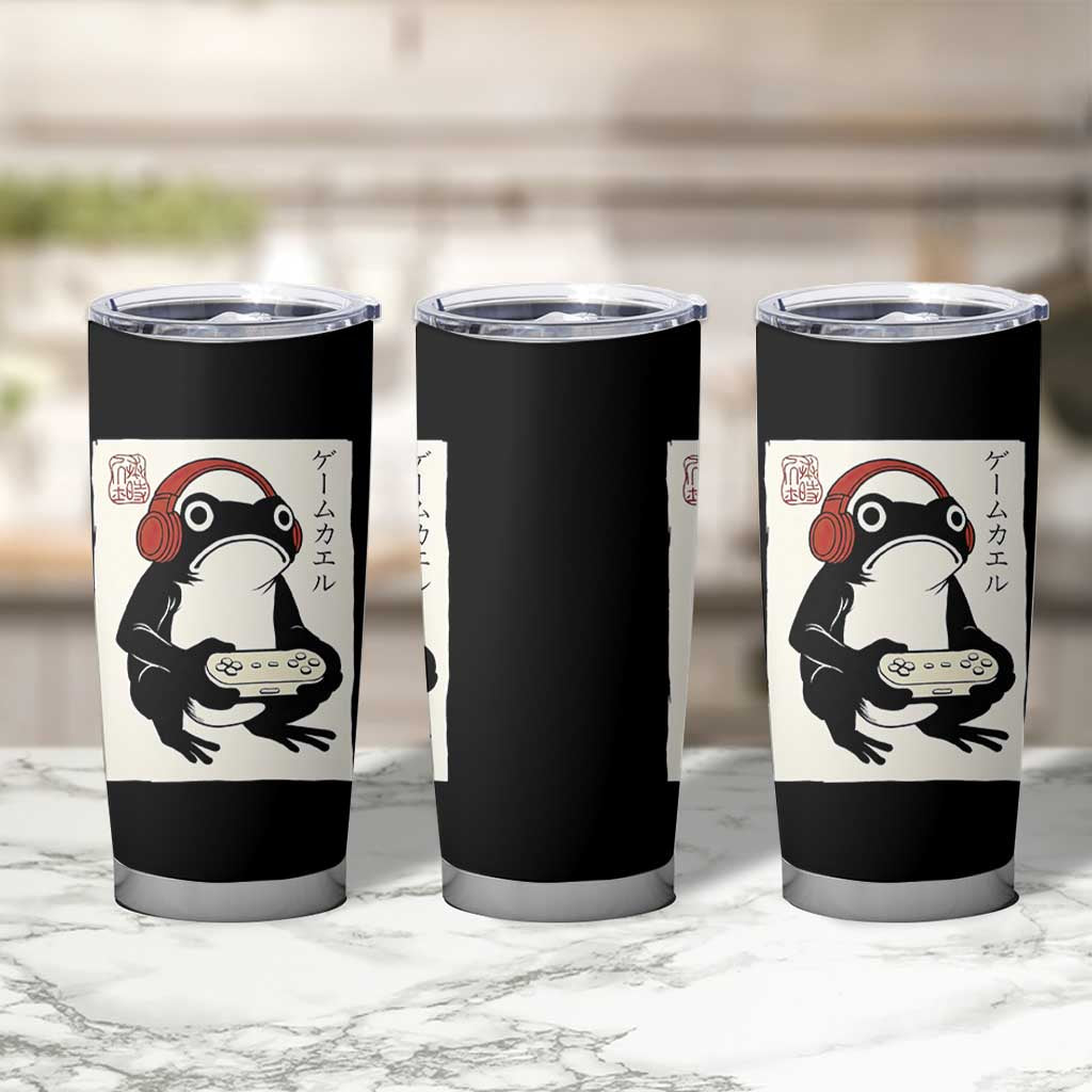 Japanese Gamer Frog Tumbler Cup Boys Funny Vintage Gaming - Wonder Print Shop