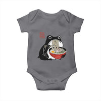 Funny Grumpy Frog Ramen Baby Onesie Sumi-e Kawaii Ink Painting Japanese - Wonder Print Shop