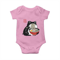 Funny Grumpy Frog Ramen Baby Onesie Sumi-e Kawaii Ink Painting Japanese - Wonder Print Shop