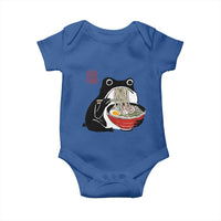 Funny Grumpy Frog Ramen Baby Onesie Sumi-e Kawaii Ink Painting Japanese - Wonder Print Shop