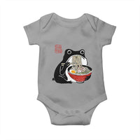 Funny Grumpy Frog Ramen Baby Onesie Sumi-e Kawaii Ink Painting Japanese - Wonder Print Shop