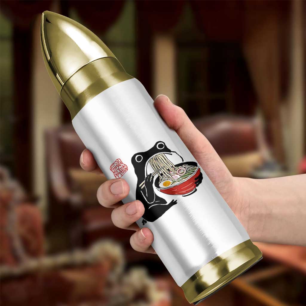 Funny Grumpy Frog Ramen Bullet Tumbler Sumi-e Kawaii Ink Painting Japanese