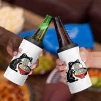 Funny Grumpy Frog Ramen 4 in 1 Can Cooler Tumbler Sumi-e Kawaii Ink Painting Japanese