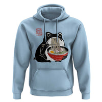 Funny Grumpy Frog Ramen Hoodie Sumi-e Kawaii Ink Painting Japanese - Wonder Print Shop
