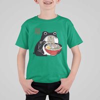 Funny Grumpy Frog Ramen T Shirt For Kid Sumi-e Kawaii Ink Painting Japanese - Wonder Print Shop